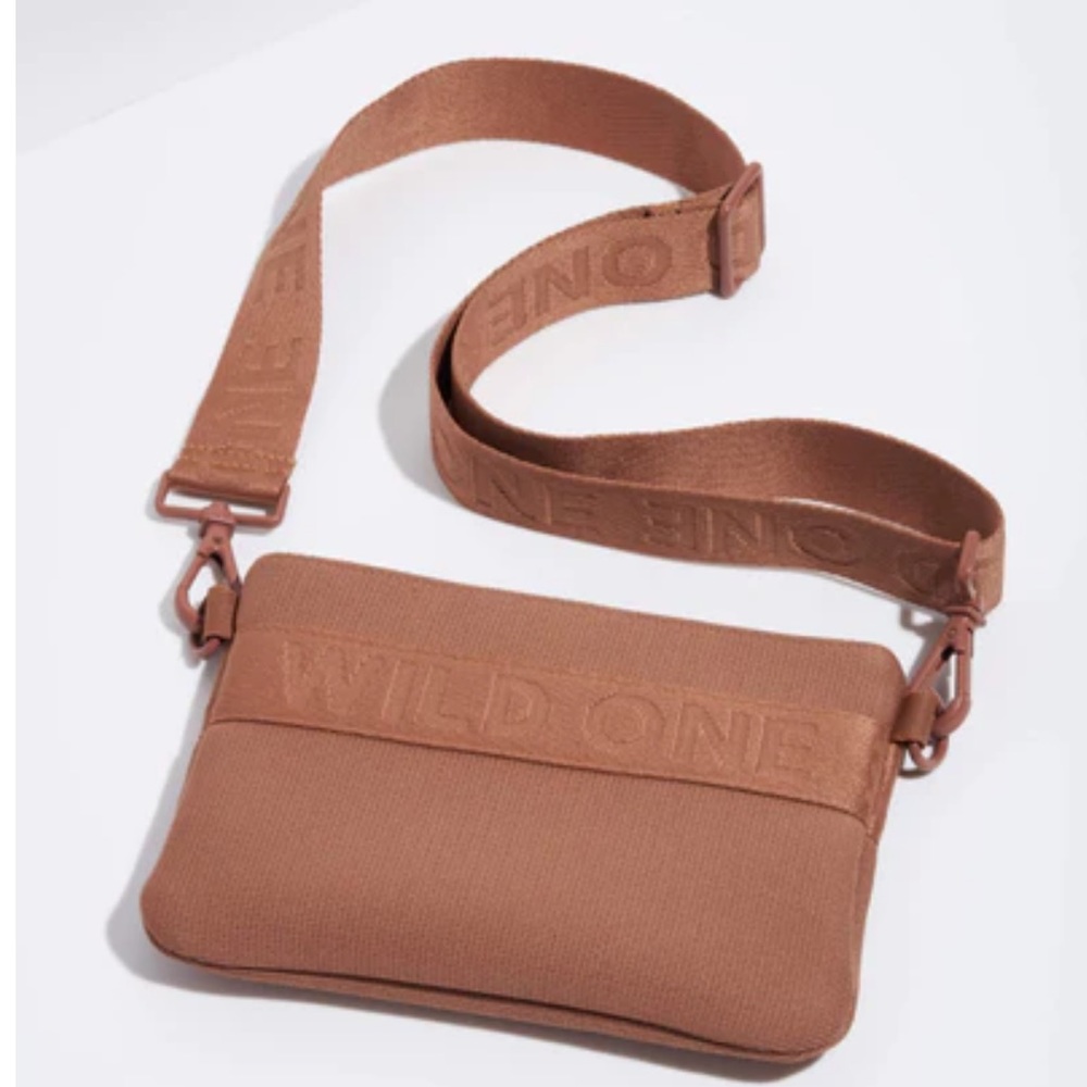 Wild One Brown Neoprene Crossbody Dog Treat Bag